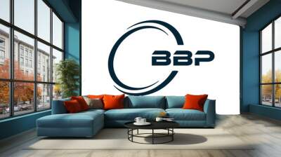 BBP logo. B B P design. White BBP letter. BBP, B B P letter logo design. B B P letter logo design in FIVE, FOUR, THREE, style. letter logo set in one artboard. B B P letter logo vector design. Wall mural