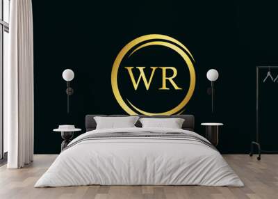 WR latter royal logo, modern design, initial based latter logo vector file illustration ESP10
 Wall mural