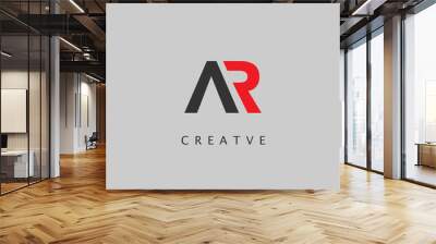 AR Letter Logo Vector Concept Icon Trademark. Universal AR Logotype Brand Wall mural