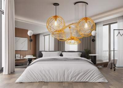 Ceiling hanging lamp Wall mural