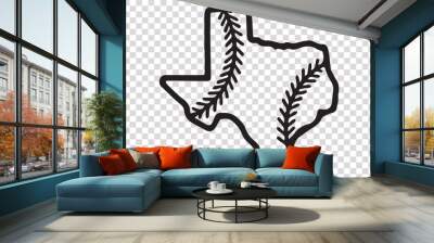 Baseball Texas vector file any changes can be possible Wall mural