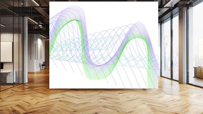 Abstract color wave line vector technology design banner with flowing gradient wave line background. Design for business presentation or web design background Wall mural