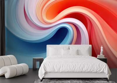 Amazing Colorful paint splashed into a black background Wall mural