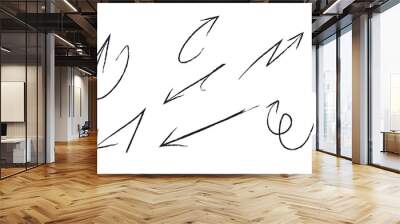 hand drawn vector arrows illustration. hand drawn arrow vector art Wall mural