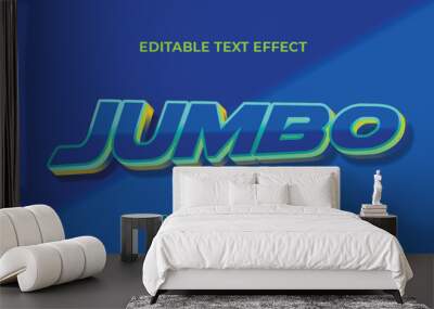 jumbo typography Editable text effect 3d Traditional Cartoon template style premium vector	 Wall mural