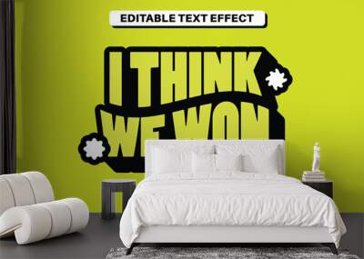 Groovy Editable Text Effect Wall mural