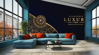 Abstract luxury ornamental mandala design background  with arabesque pattern arabic islamic east style. Wall mural