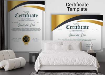 gradient color premium certificate template design Wall mural