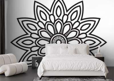 
Gradient color hand drawn mandala design  Wall mural