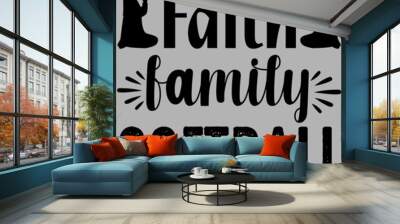 Faith family softball. Wall mural