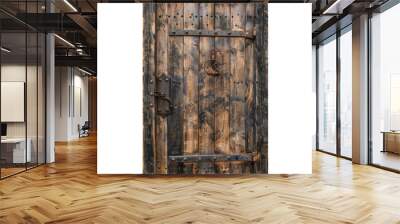  old door Isolated on transparent background Wall mural