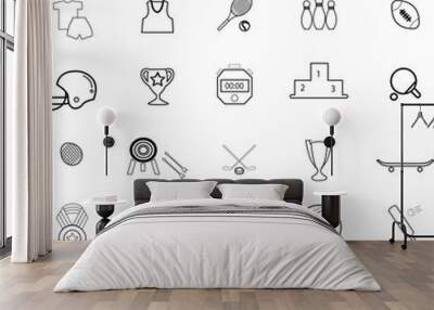 set of icons Wall mural