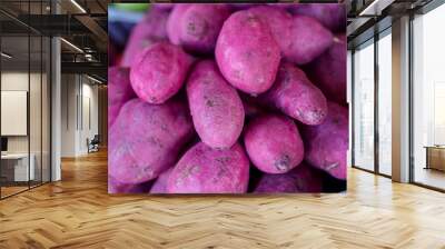 Purple Yam, known locally as Ube, for sale a public market in Tagaytay. Wall mural