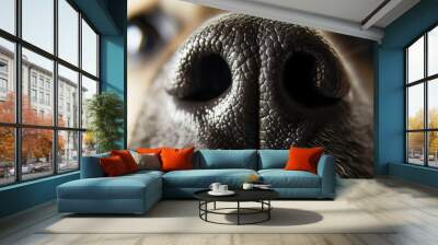 macro photography of a dog's nose Wall mural