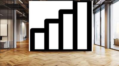 bar chart icon, simple vector design Wall mural