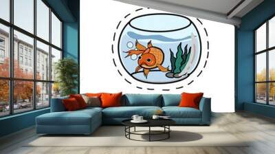 goldfish in aquarium Wall mural