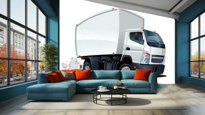 cartoon delivery or cargo truck Wall mural