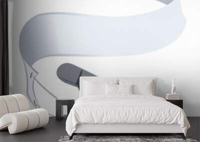 Vector retro airplane with banner Wall mural