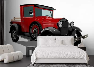 Vector retro truck Wall mural