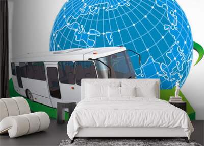 vector tourist bus Wall mural