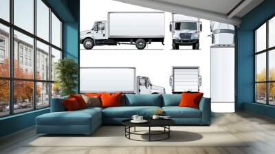 Vector truck template isolated on white Wall mural