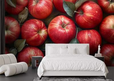 Fresh apples wallpaper background Wall mural