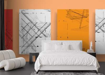 Artistic covers design. Creative colors backgrounds. Trendy futuristic design Wall mural