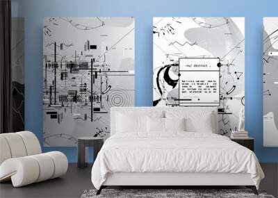 Modern abstract covers set. Abstract shapes composition. Futuristic minimal design. Eps10 Wall mural