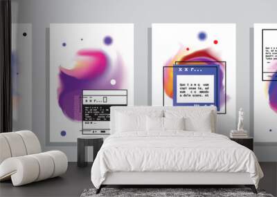 Template brochures, flyers, business presentations. Modern flat line style, layout in A4 size. Wall mural