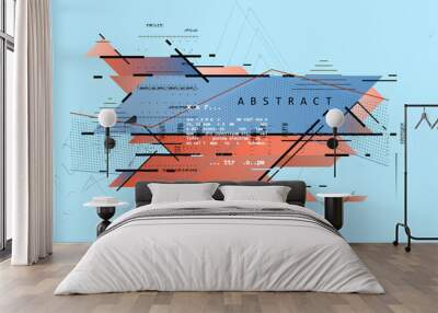 Vector, abstract geometric background Wall mural