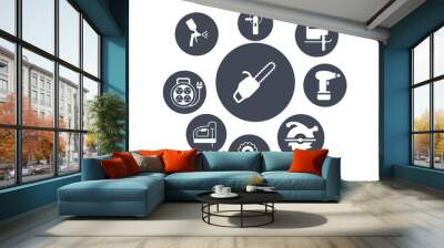  Power Tools Icons vector design  Wall mural