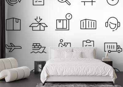 Logistics Icons vector design Wall mural