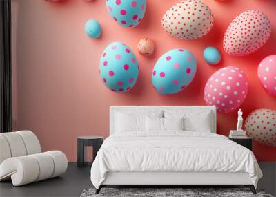 Colorful Easter eggs are a popular spring decoration Wall mural