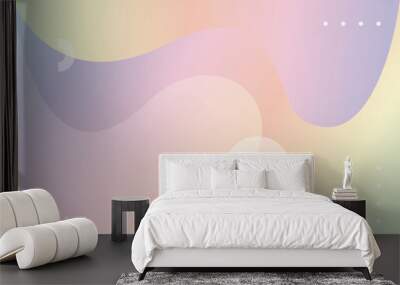 wavy gradient geometric background, fluid shapes composition Wall mural