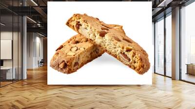 Biscotti isolated on transparent or white background, png Wall mural