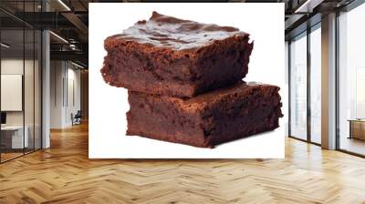 Brownie isolated on transparent or white background, png Wall mural