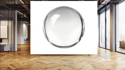 Water droplet isolated on transparent or white background, png Wall mural