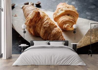 Several croissants close up Wall mural