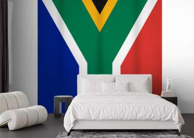 South africa flag vertical pennant isolated Wall mural