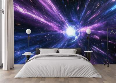 Futuristic abstracts in cosmic Wall mural