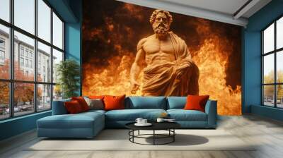 Prometheus the God of Fire, Generative AI Wall mural