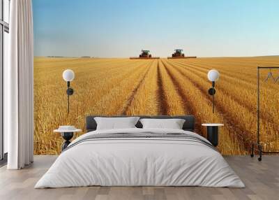  Golden wheat field  Wall mural