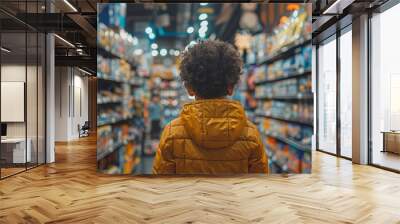 Child boy in a toy store Wall mural