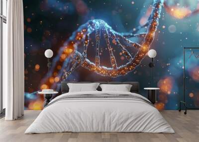 DNA double helix genetic material.  Wall mural