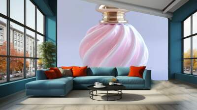 Elegant and Captivating Perfume Bottle with Swirling Pastel Colors Wall mural