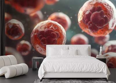 Embryonic stem cells, cellular therapy. 3d illustrations Wall mural