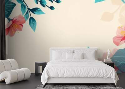 Modern illustration of a beautiful spring flower template Wall mural