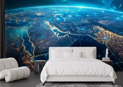 Network of Saudi Arabia& North Africa Wall mural