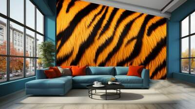 Pattern of tiger skin fur texture stripe Wall mural