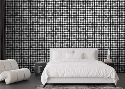 Purple and gray glitter. Motion.Twinkling little squares in animation that glow in turn. Wall mural